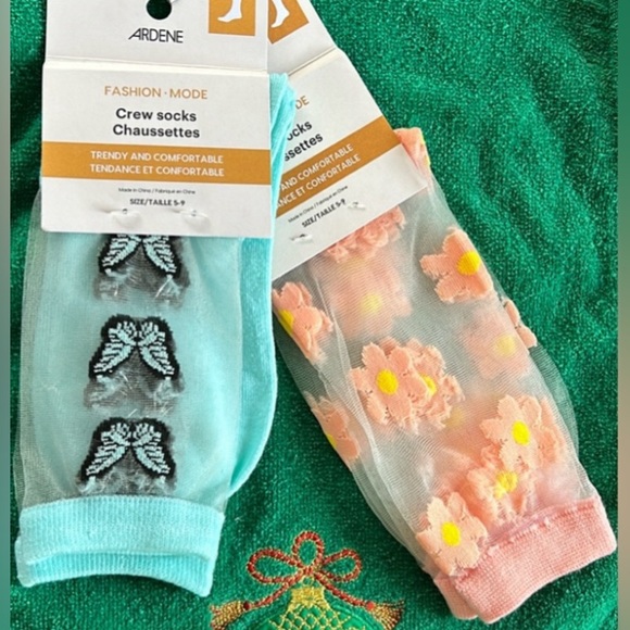 NWT🌟ARDENE💫2PC Cutie Crew Fashion Socks Bundle - Picture 3 of 11